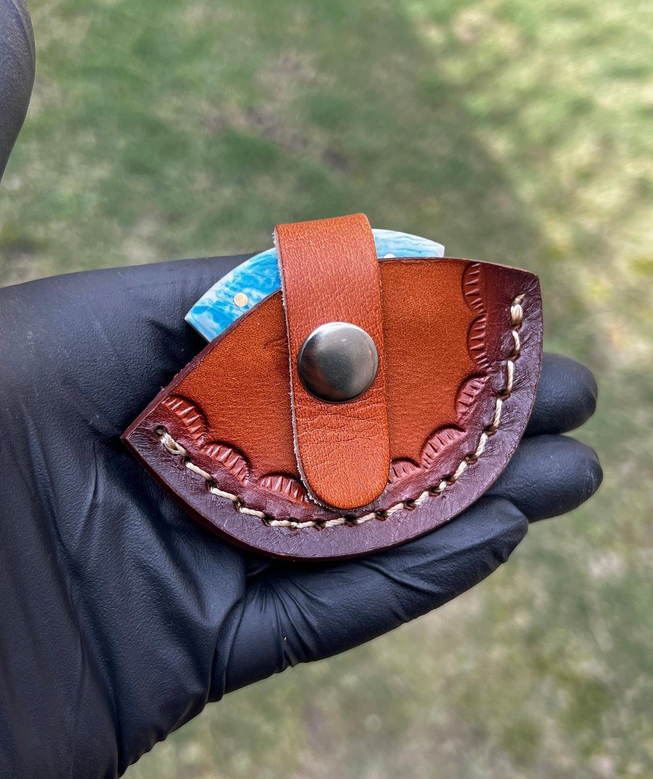 Finger hole Unique Handmade ULU Knife