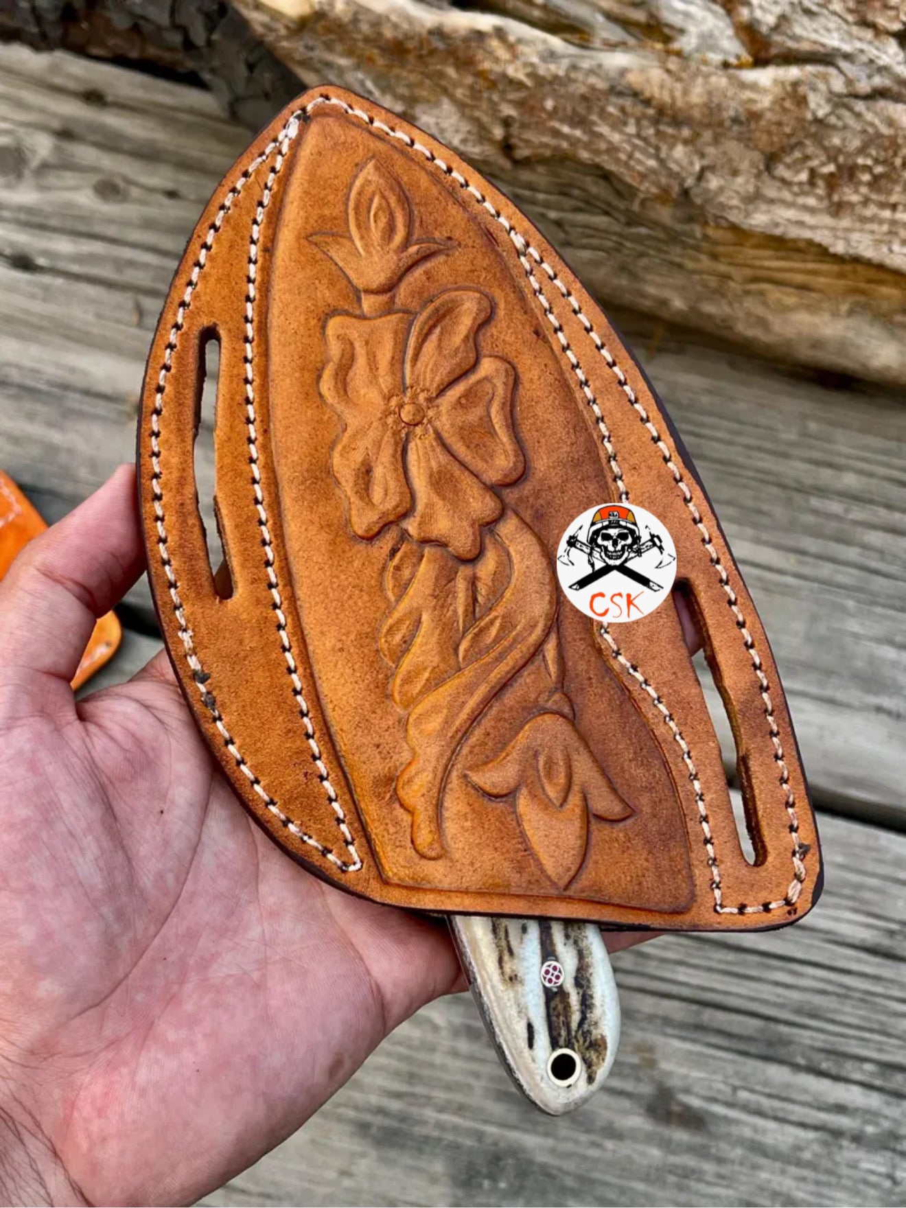 Antler Handle Buckaroo Cowboy Knife