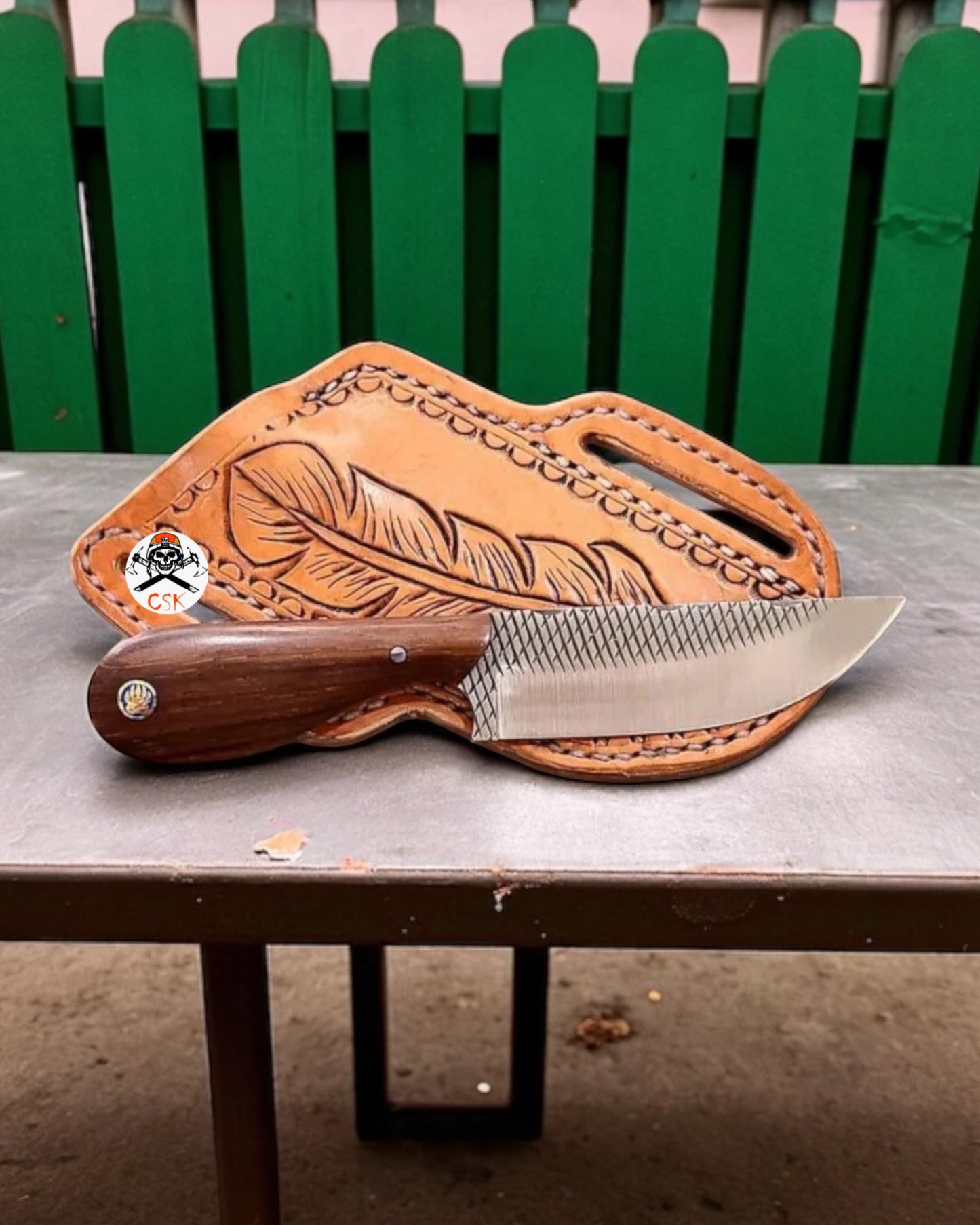 Farrier's Rasp Cowboy Knife – 8.25" Full Tang Rasp Steel Blade & Western Sheath