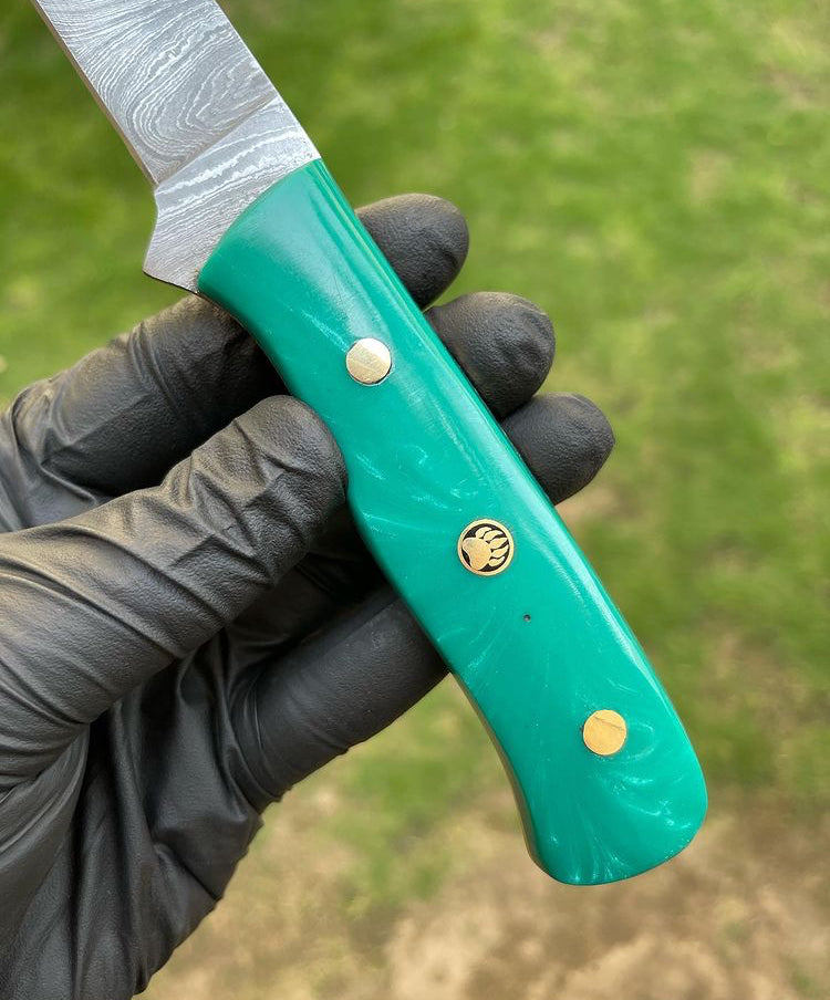 Custom made Damascus steel fillet knife