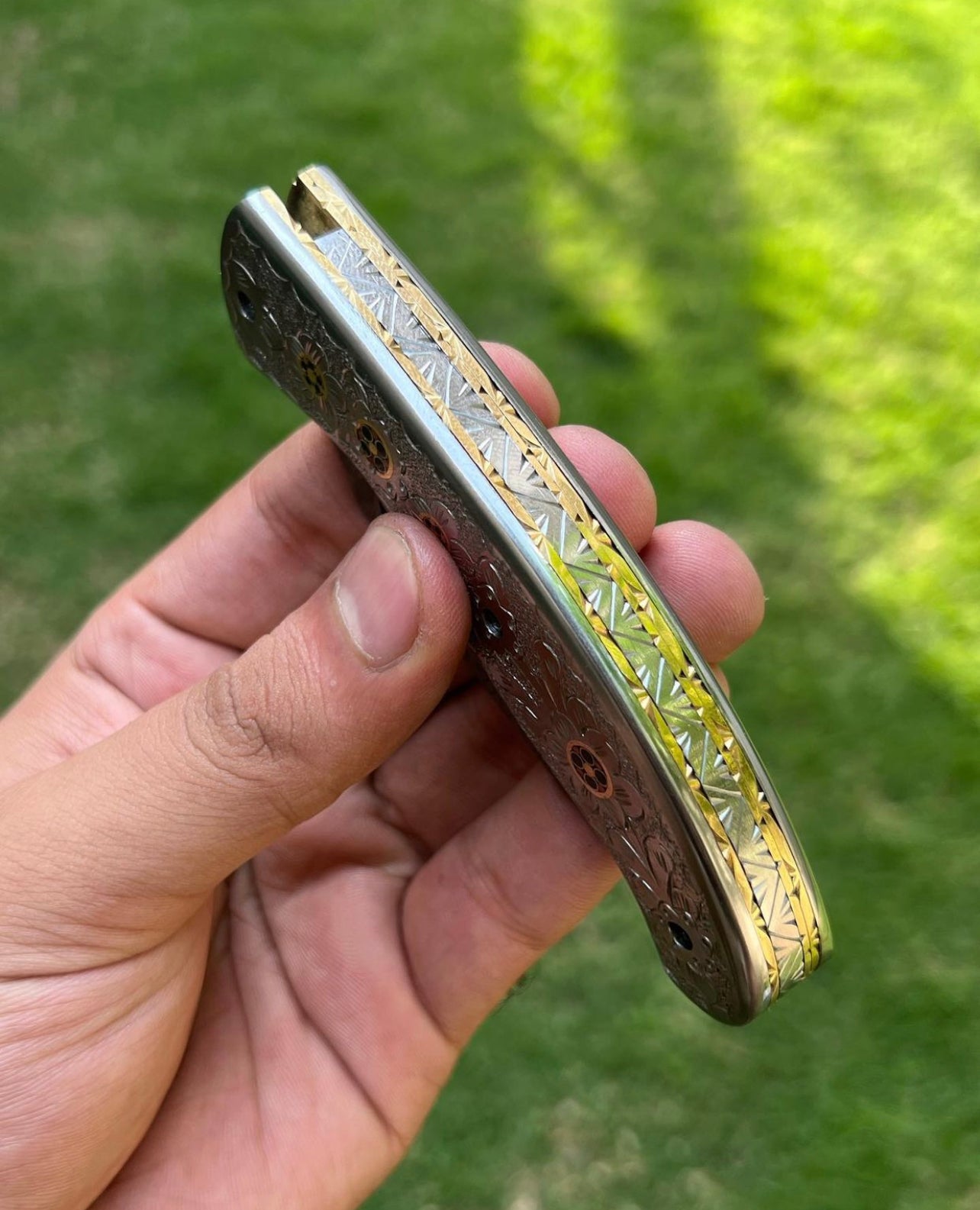 Custom Handmade Damascus steel Blade EDC Folding Pocket Knife