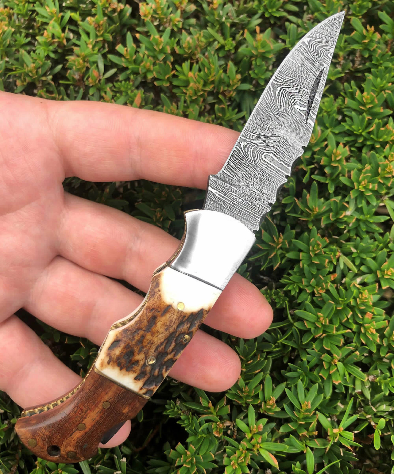 Personalized Damascus Steel Pocket Knife with Damascus Folding Knife - Custom Valentines Day Gift Knife for Husband