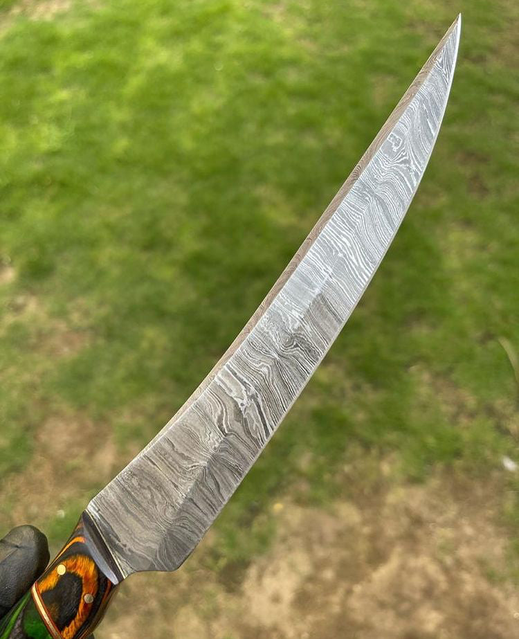 Custom Handmade Flexible Damascus Steel Fillet knife