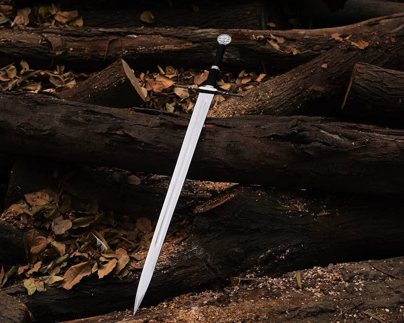 Custom Handmade Witcher Sword, Wild Hunt Geralt of Rivia Limited edition White Wolf Monster Slayer Sword, Replica Swords