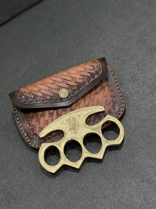 Custom engraved brass knuckle