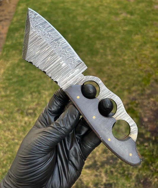 New Handmade Damascus Knuckle Knife