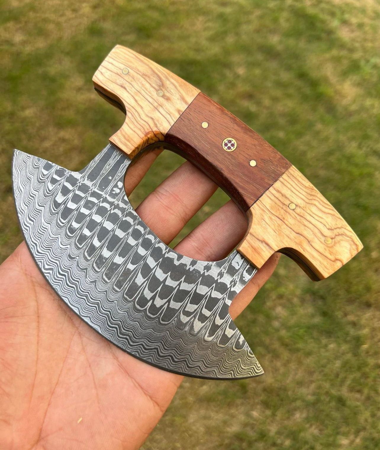 Unique Custom Damascus ulu Knife
