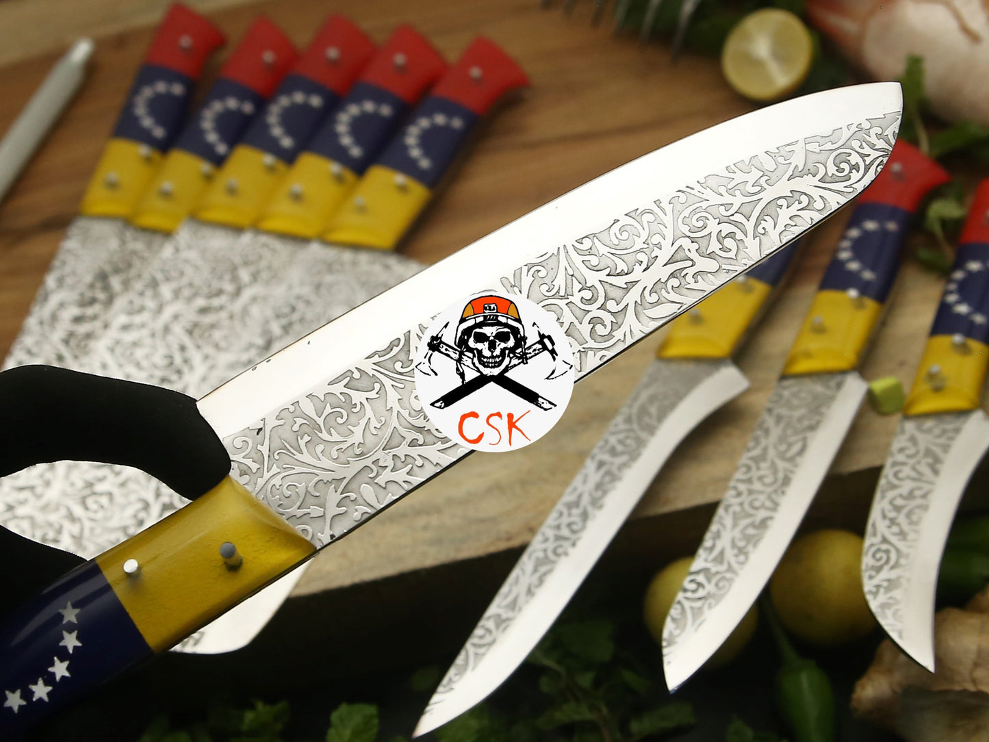 Venezuela Chef Knives with Etching