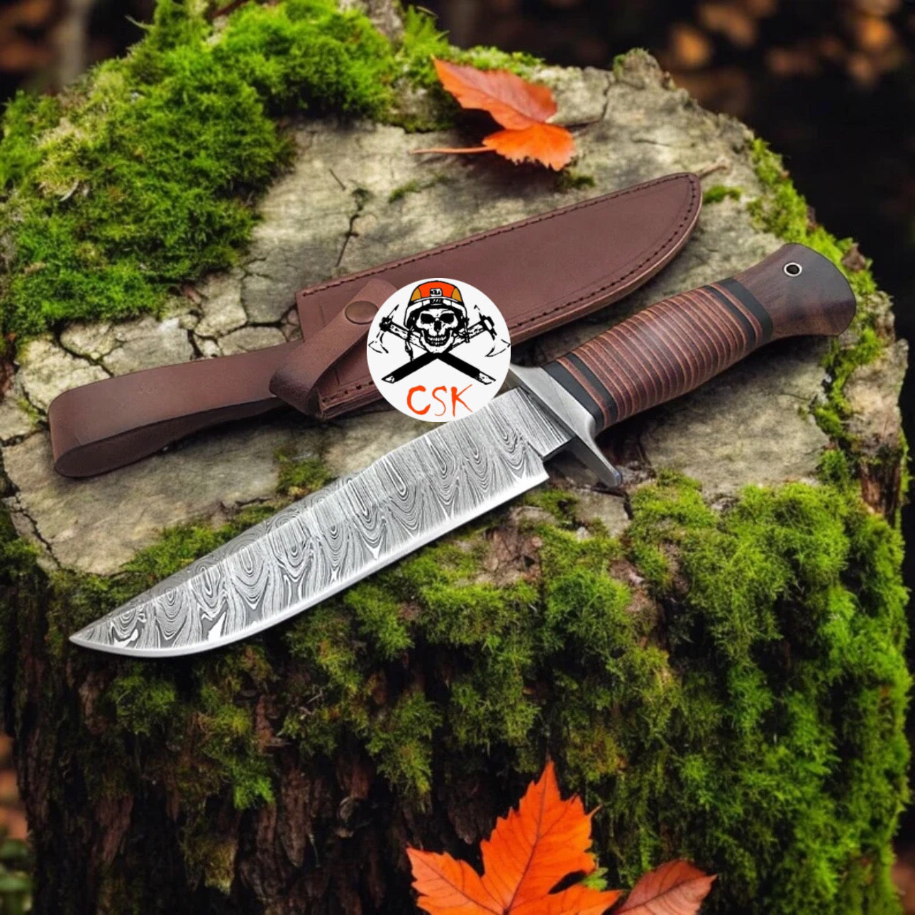 Timber Viper Damascus Steel Survival Knife