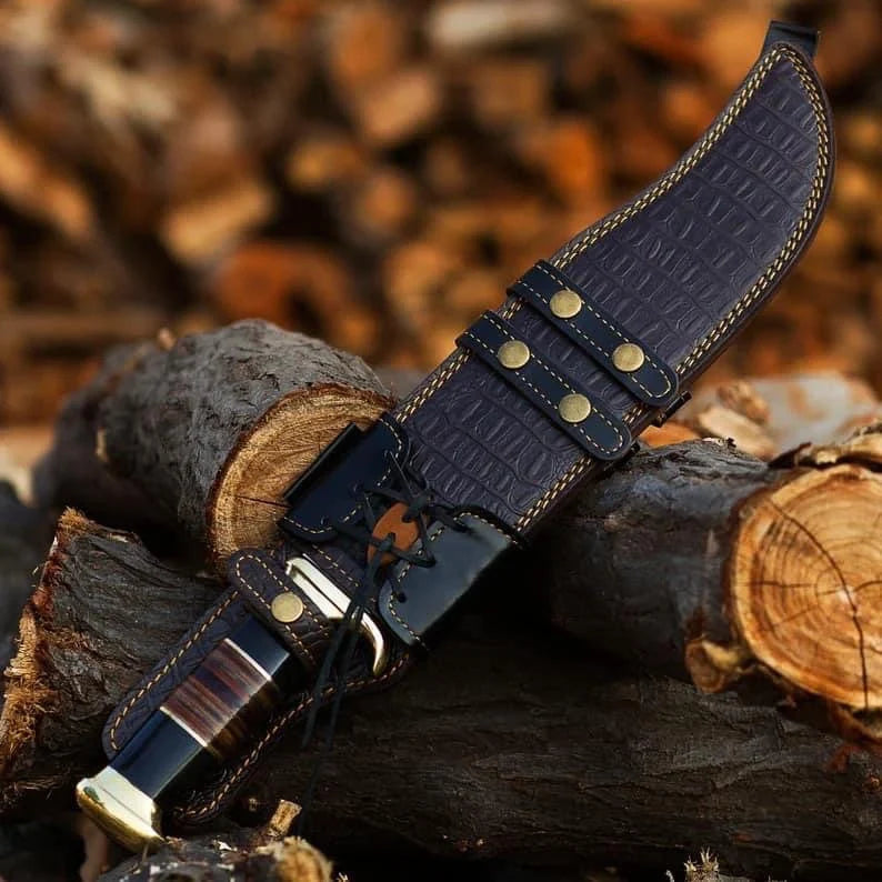 "Premium Handmade D2 Steel Crocodile Dundee Survival Knife"