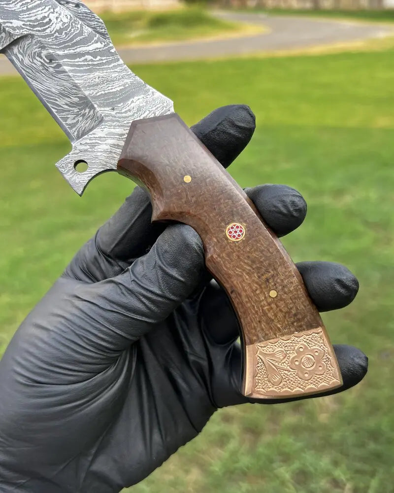 Damascus Hunting Buffalo knife