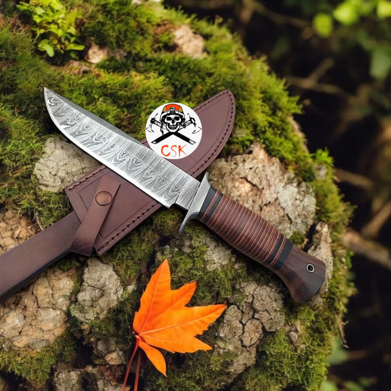 Timber Viper Damascus Steel Survival Knife