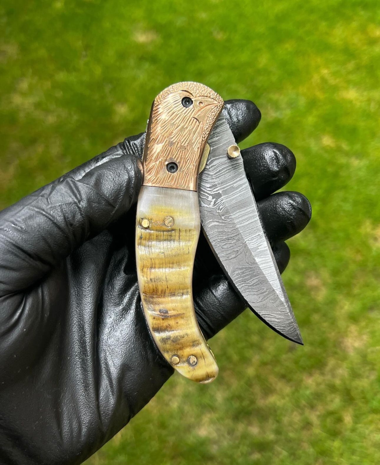 Folding Dmascus Pocket Knife/EDC Pocket Folding