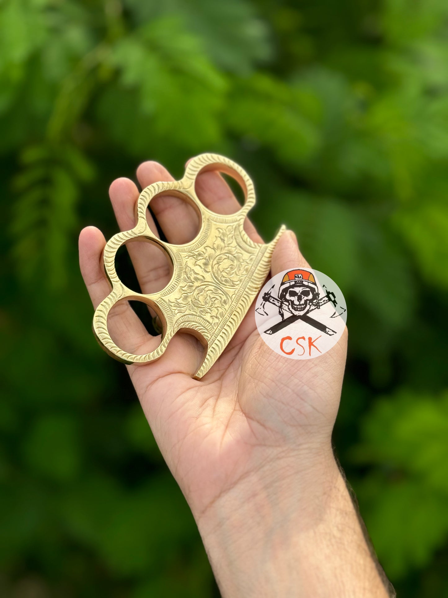 Premium Handmade Brass Engraved Knuckle