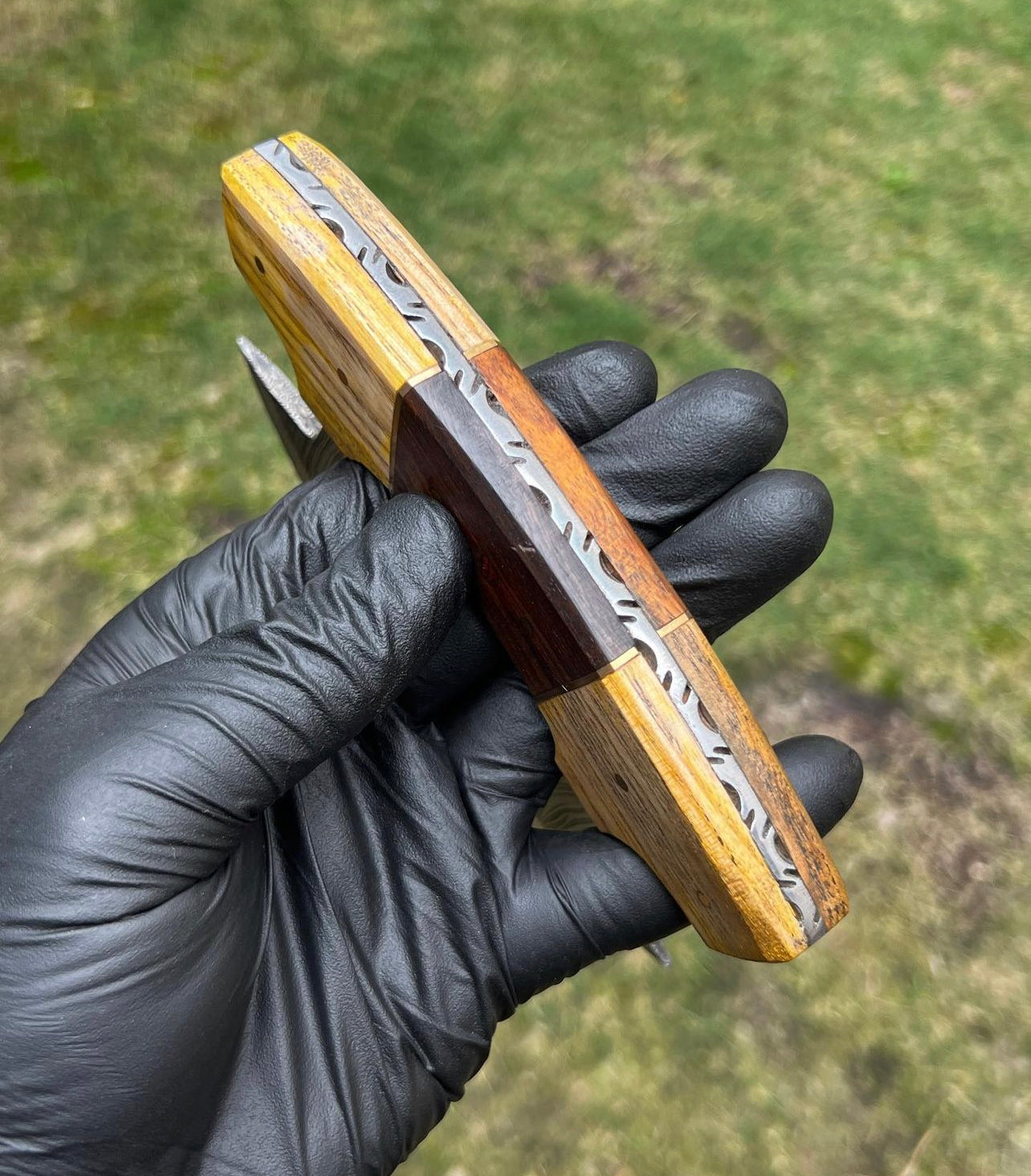 Unique Custom Made Damascus Ulu Knife