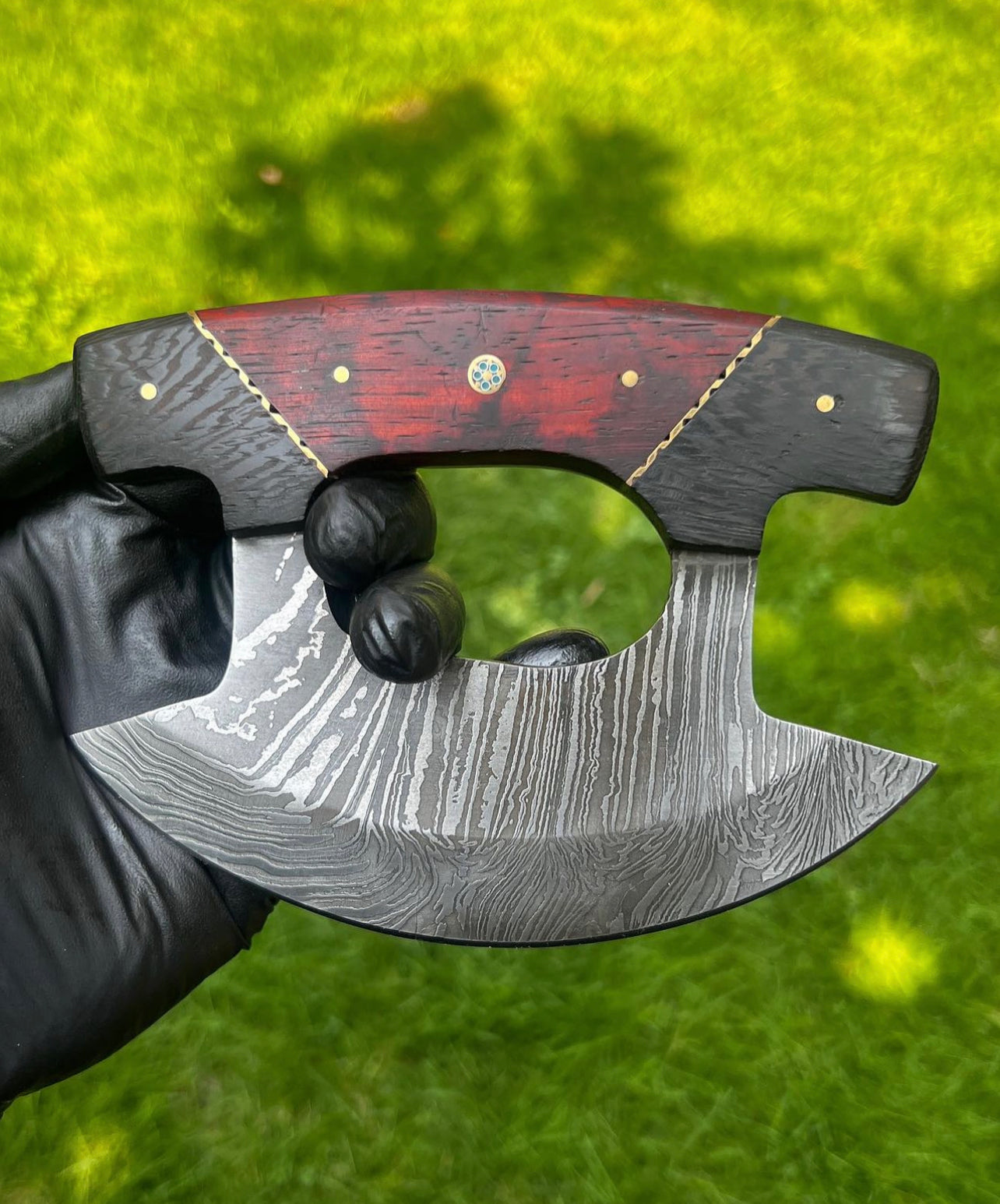 Custom Damascus ulu Knife