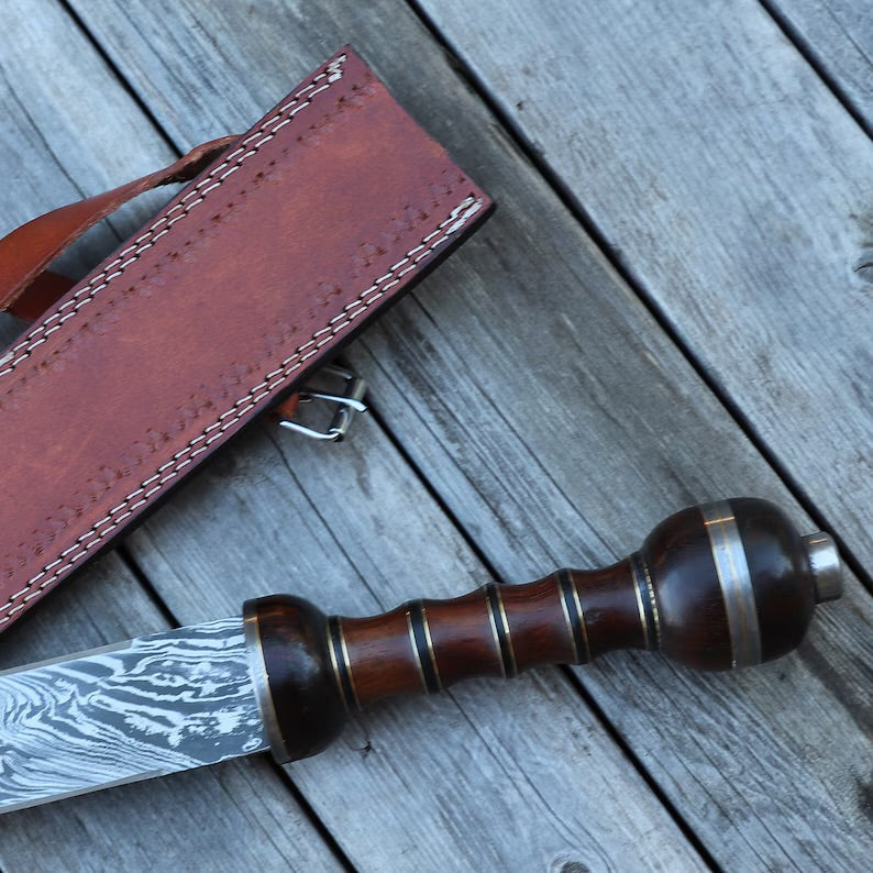 Handmade Damascus Steel Roman Gladius Sword