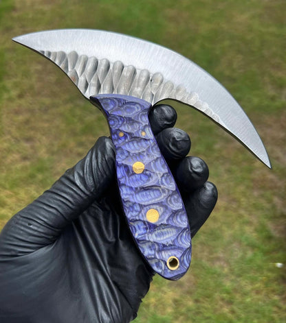 Handmade Damascus Ulu Knife