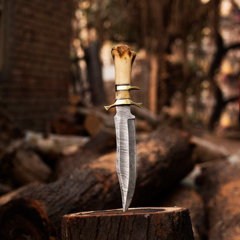 Damascus Steel Hunting Knives - Custom Handmade knife - Hand Forged Damascus steel Knife