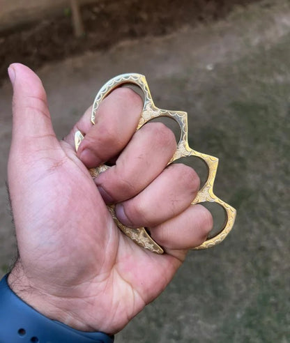 Handmade Engraved Brass knuckle