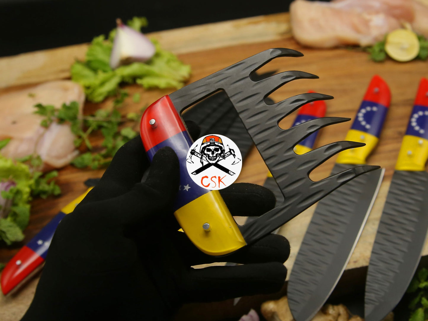 Custom Black Stainless Steel Chef Knives