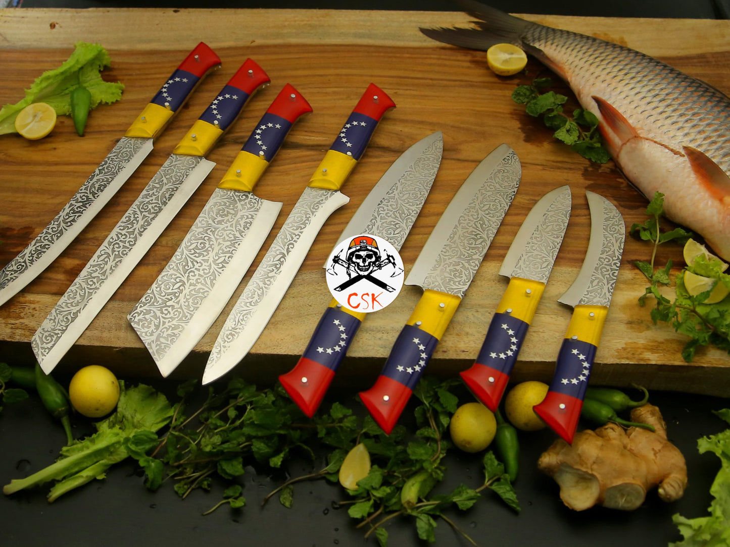 Etchy Blades with Venezuela Flag Handle