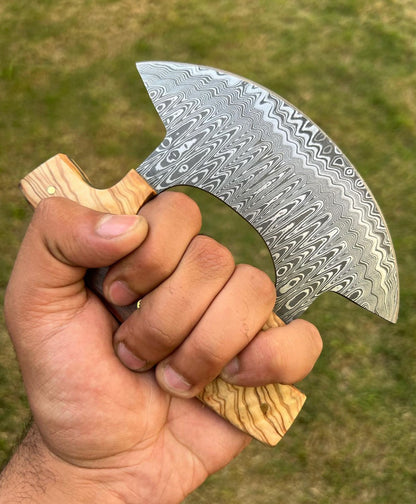 Unique Custom Damascus ulu Knife