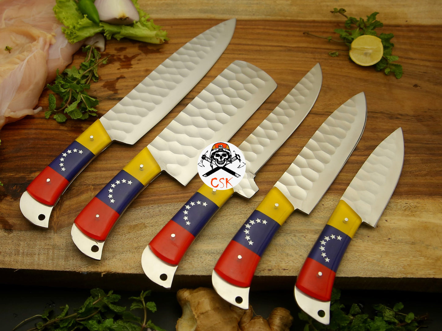 Hand Forged Flag Inspired Knives