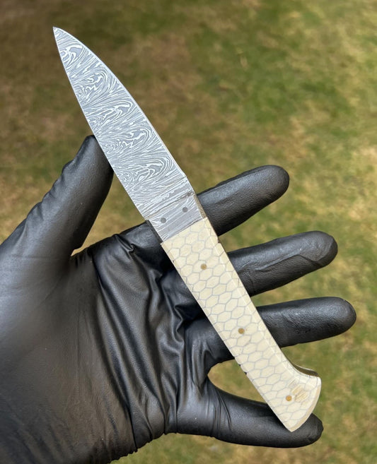 Bumpy Johnson - Mahogany - Damascus knife- 10 inches