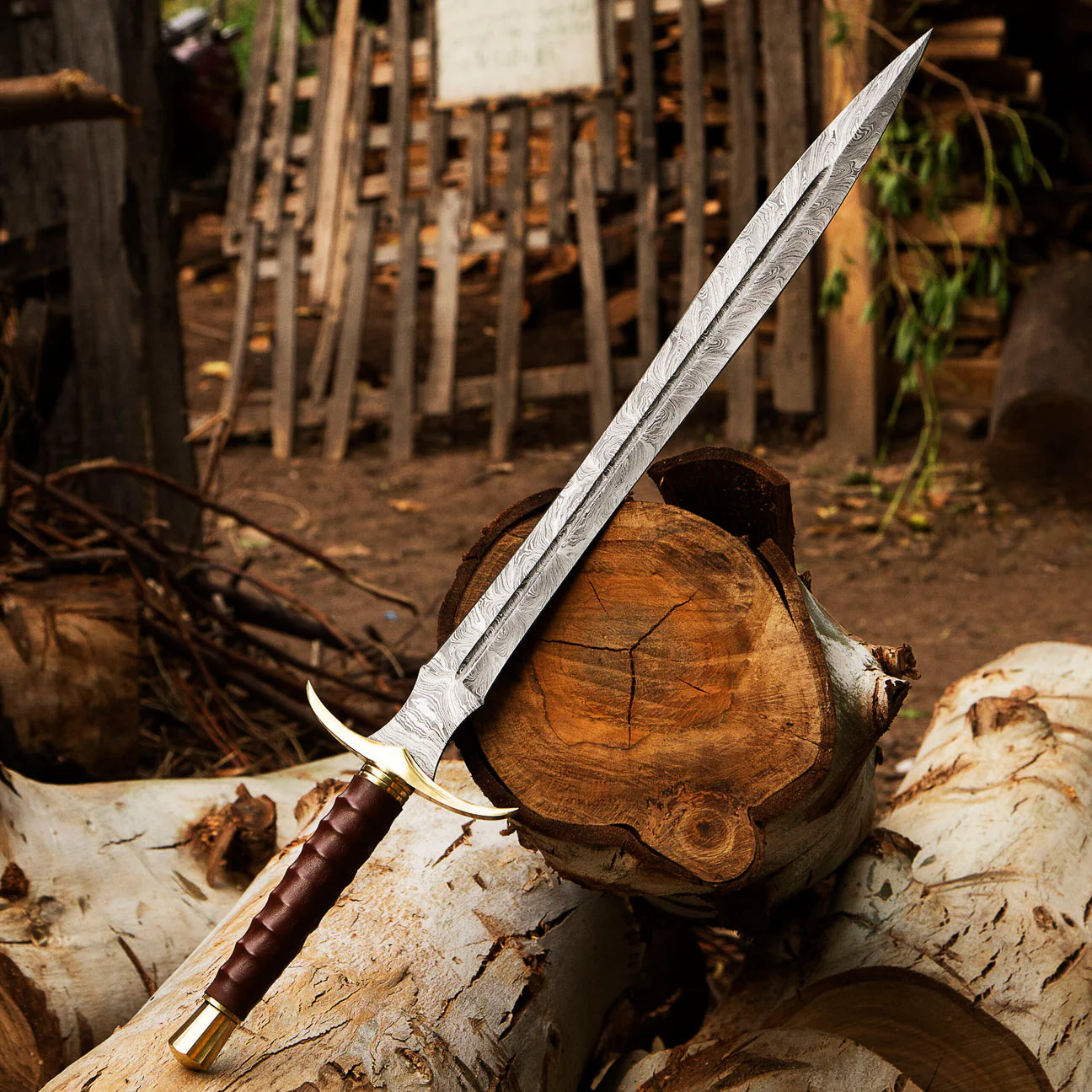 Custom Hand Forged Damascus Steel Viking Sword