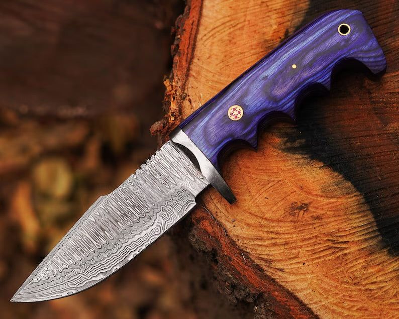 Bocat Damascus Steel Hunting Knife by cskforged