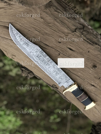 Handmade Damascus Steel Crocodile Dundee Knife By Paul Hogan| cskforged