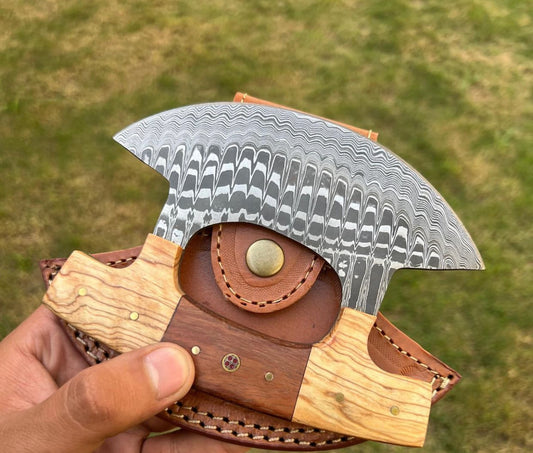 Unique Custom Damascus ulu Knife