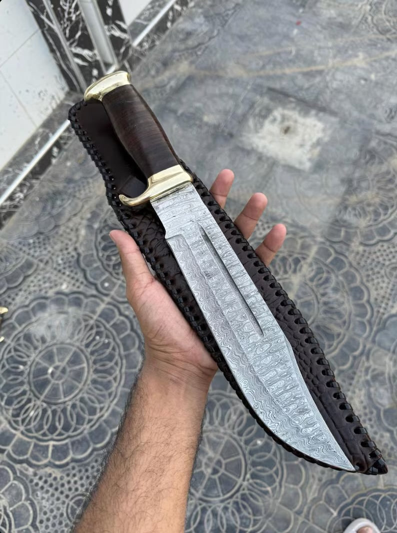 Crocodile Dundee Outback Inspired Knife-Premium Damascus Blade