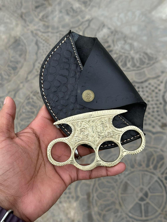 Custom engraved brass knuckle