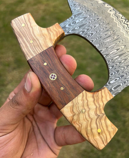 Unique Custom Damascus ulu Knife