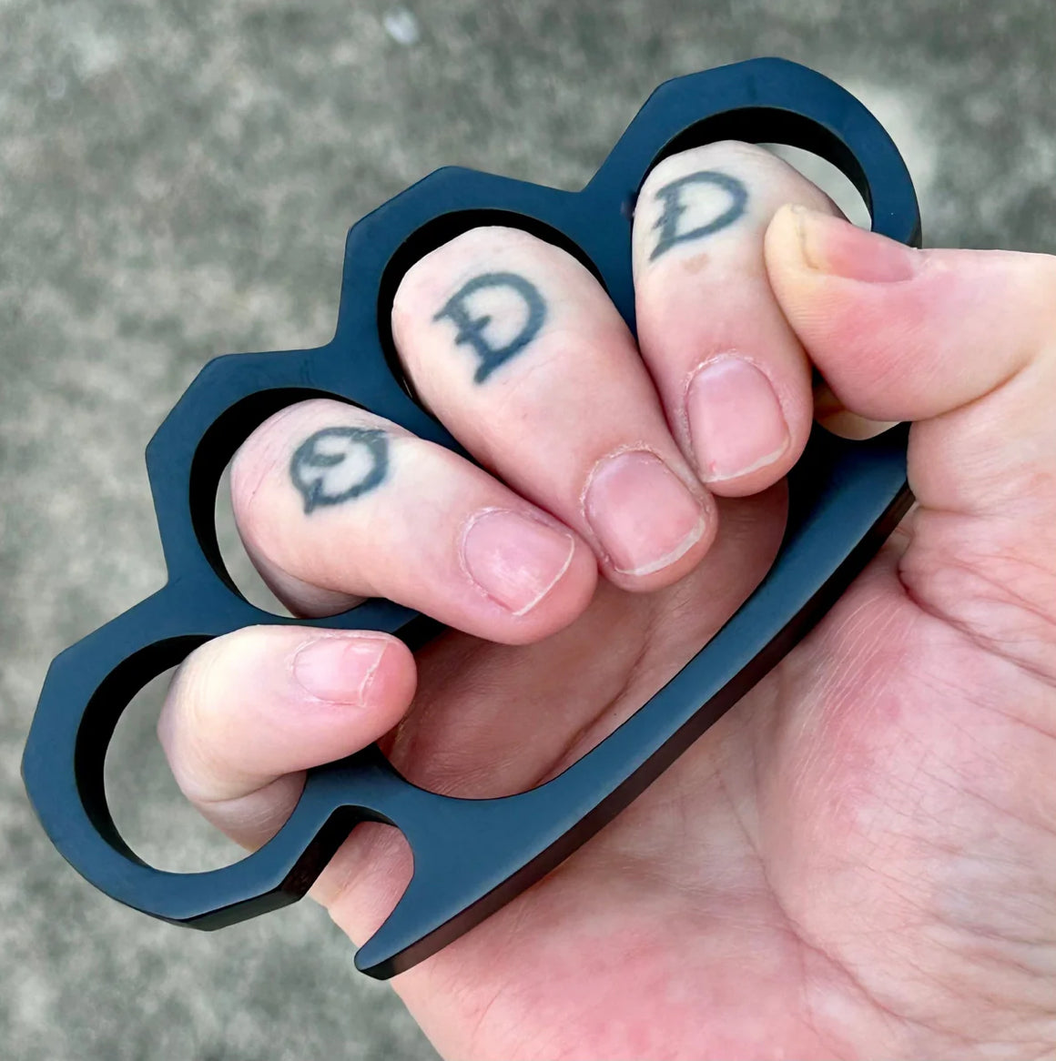 Black Brass Knuckle with Matte Finish