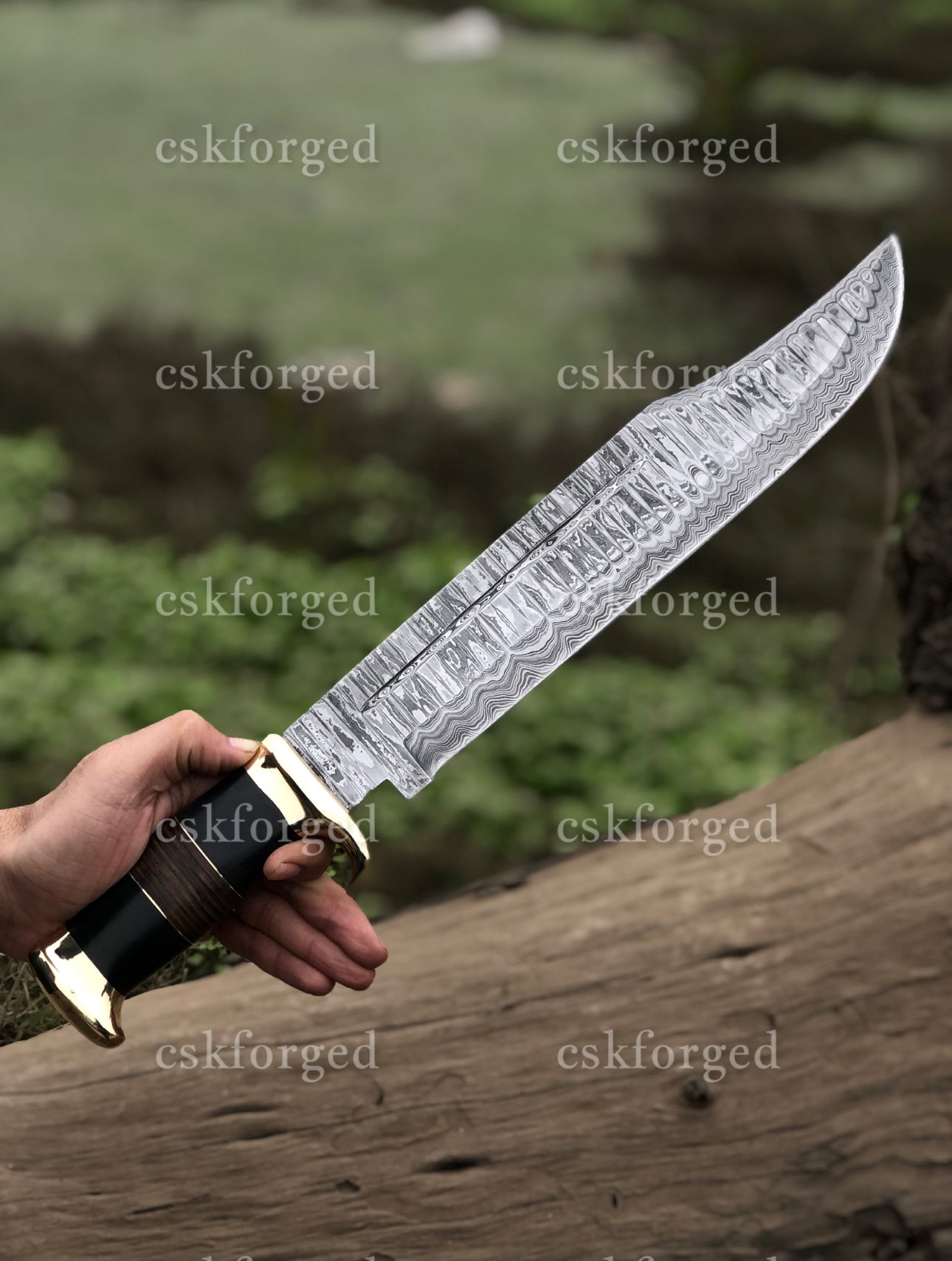 Handmade Damascus Steel Crocodile Dundee Knife By Paul Hogan| cskforged