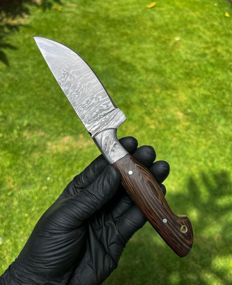 Handmade Damascus Steel Full Tang Defence knife