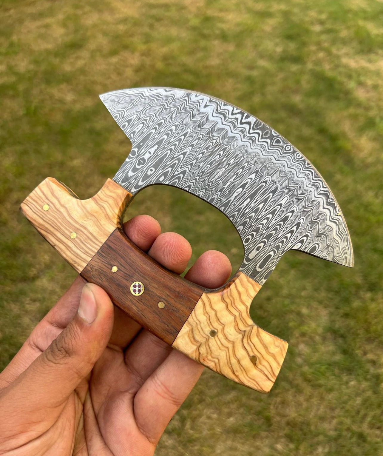 Unique Custom Damascus ulu Knife