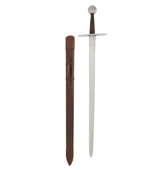 Medieval One Handed Sword Carbon Steel Hand Forged Classic with Leather Scabbard