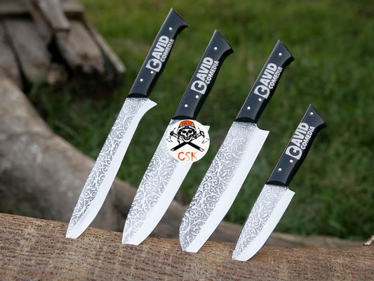 Custom Logo Handles Knives with Etching