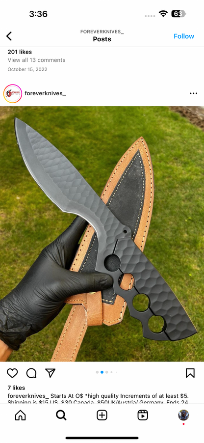 Black Edition Damascus Tactical Knuckle Camping Knife with Full Tang handle