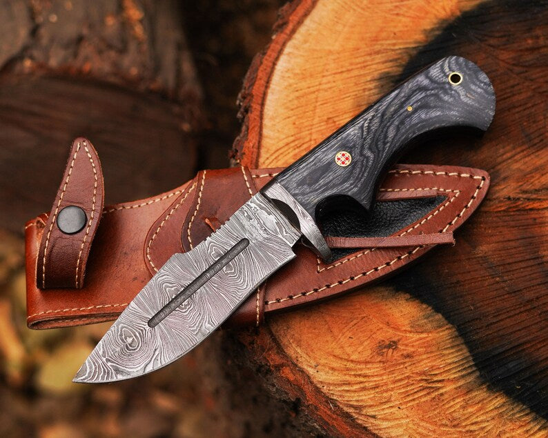 Bocat Damascus Steel Hunting Knife by cskforged