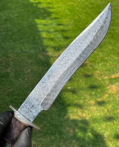 Custom Made Damacus Steel Camping Knife