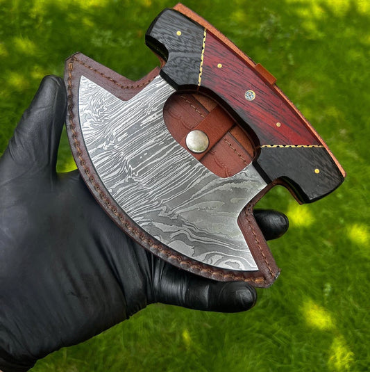 Custom Damascus ulu Knife