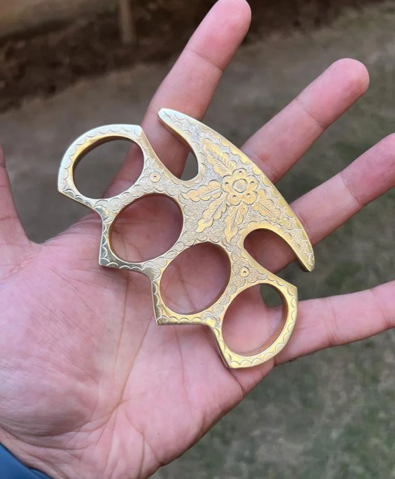 Handmade Engraved Brass knuckle