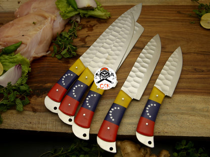 Hand Forged Flag Inspired Knives