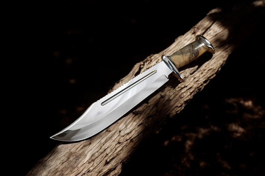 Crocodile Dundee Bowie Knife - Handmade 440C Steel by cskforged