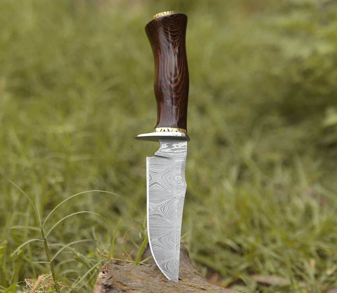 EXTERMINATOR DEER HUNTING KNIFE WITH EXOTIC WENGE WOOD HANDLE